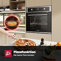 GASLAND ES609321DSH Beépíthető Sütő 70L - 9 Funkciós Elektromos Sütő Forrólevegővel, Teleszkópos Sínnel, Rozsdamentes Acél, Gyerekzárral 2