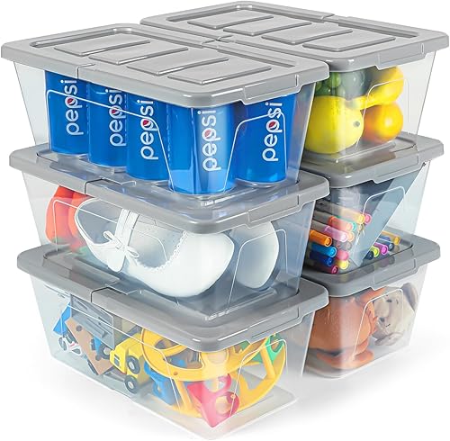 Contenedores de almacenamiento de plástico para zapatos con tapas, cajas de almacenamiento transparentes para zapatos, cestas de almacenamiento