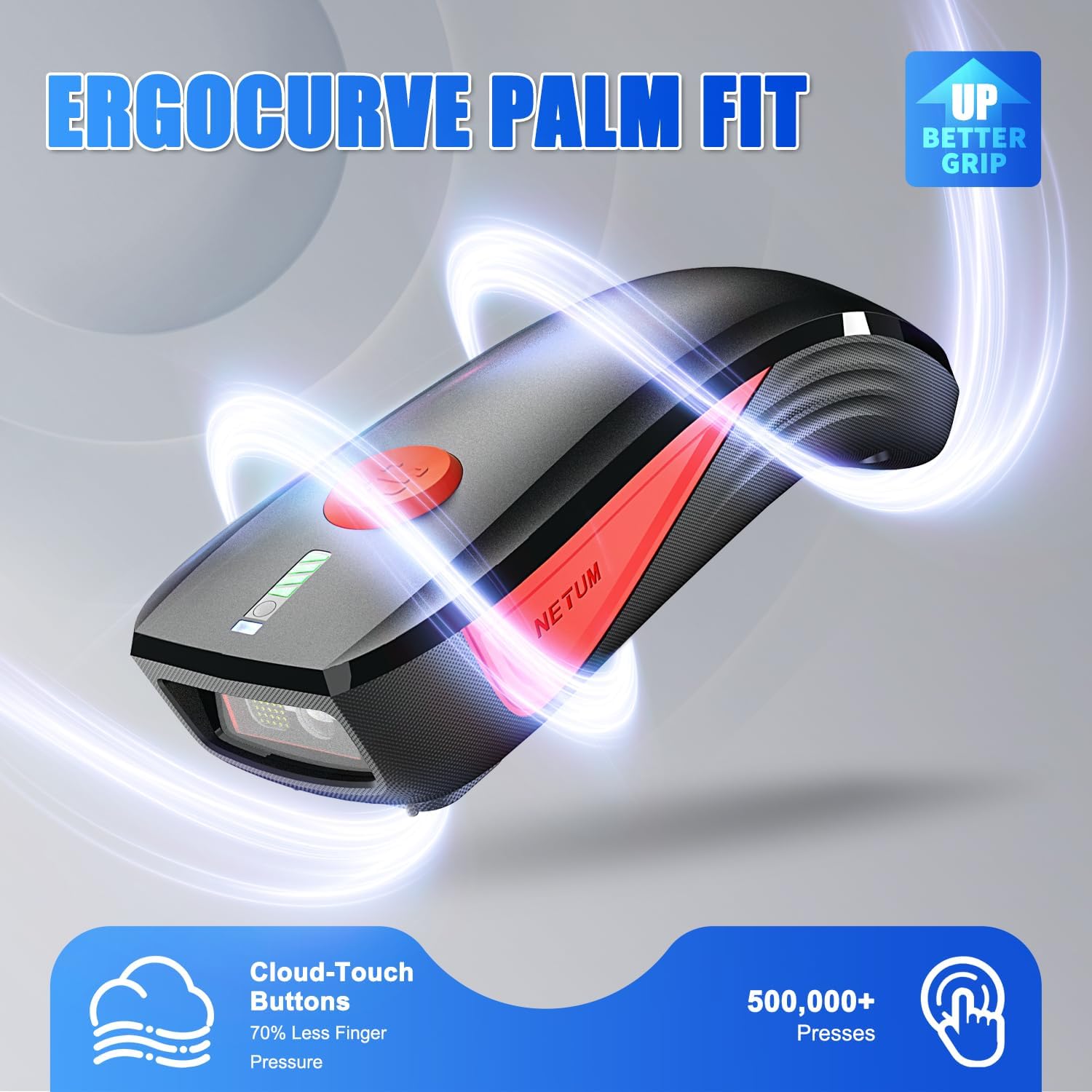 NETUM CS9501 Bluetooth QR Code Scanner– Upgraded Wireless Barcode Scanner with Zebra's Scan Engine, Portable 2D Code Reader for Inventory Management for Tablets, Android, iOS, PC and POS Systems