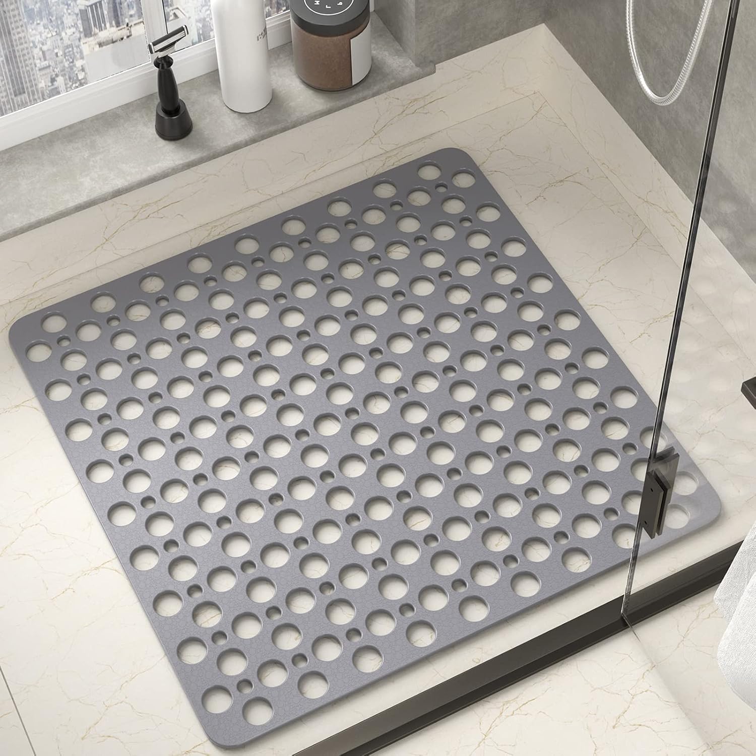 XIYUNTE Square Shower Mat Non Slip Anti Mould for Elderly 53 x 53cm Non Slip Shower Mats for Inside Shower Anti Slip Shower Mat - Image 3