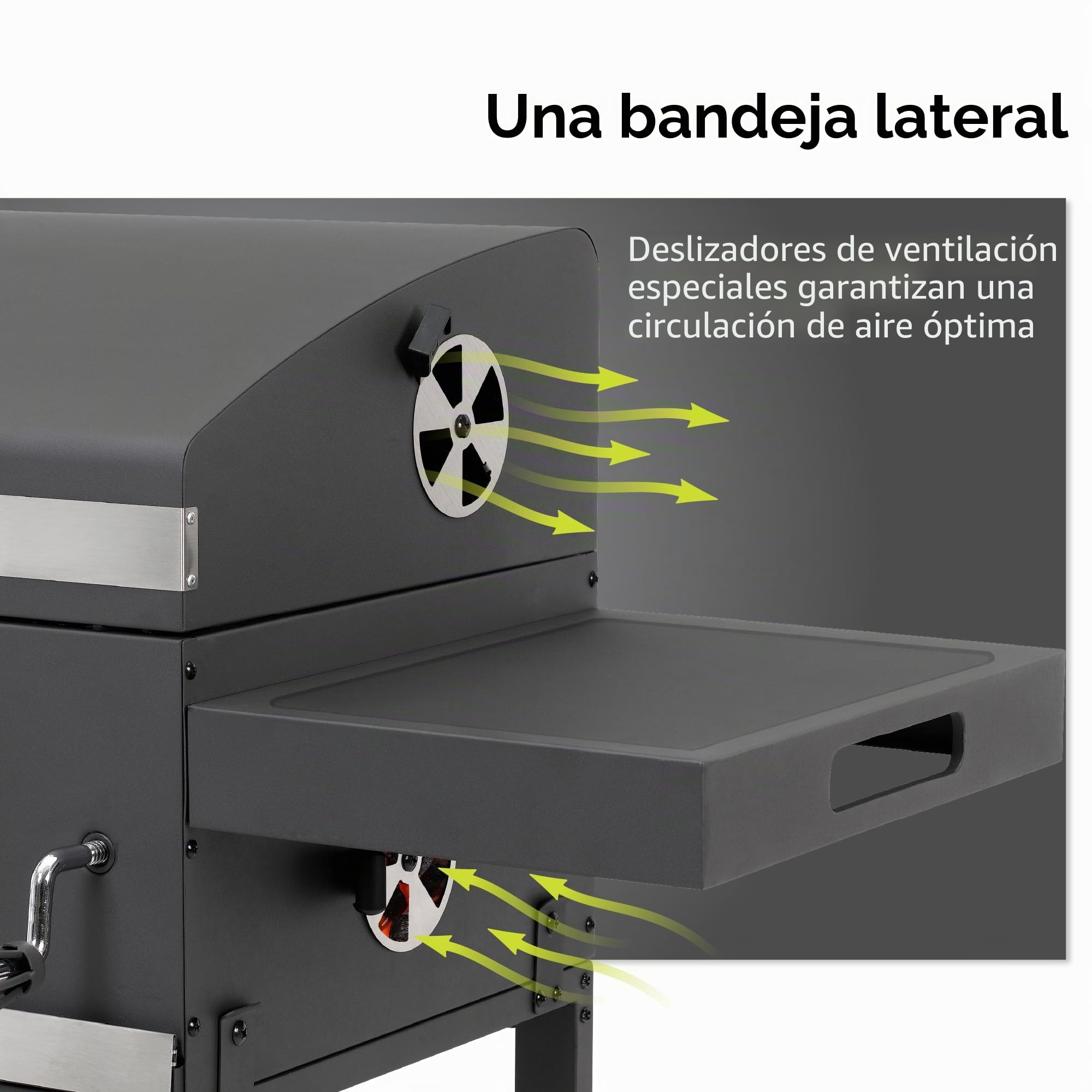 Tepro Parrilla de carbón Toronto Basic, superficie de la parrilla: 52 x 36 cm aprox