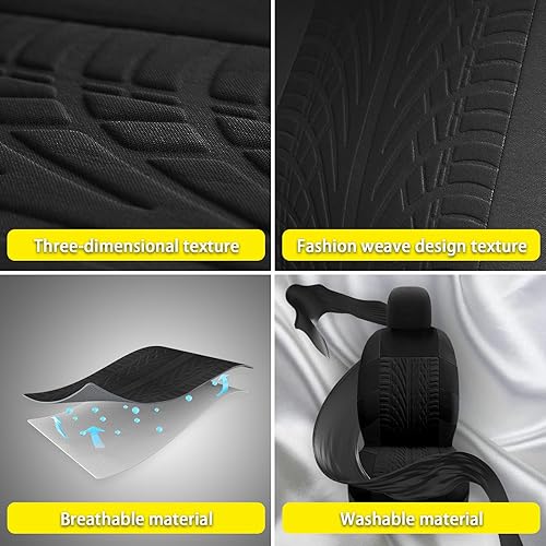 Miniatura 5 de Juego completo de 17 fundas de asiento de automóvil para mujer, funda universal para asiento de automóvil, funda de volante de felpa, engranaje de