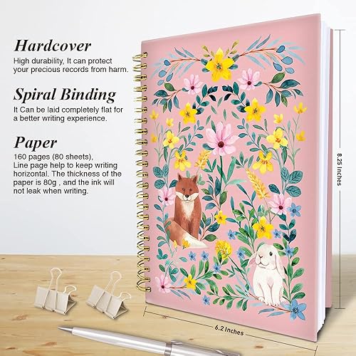 Miniatura 2 de Cuaderno en espiral de jardín de acuarela para mujer diario de escritura de flores regalo para adolescentes y niñas cuaderno para diario para