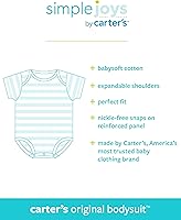 Vista 4 de Simple Joys by Carter's Body unisex de manga larga para bebés, paquete de 7