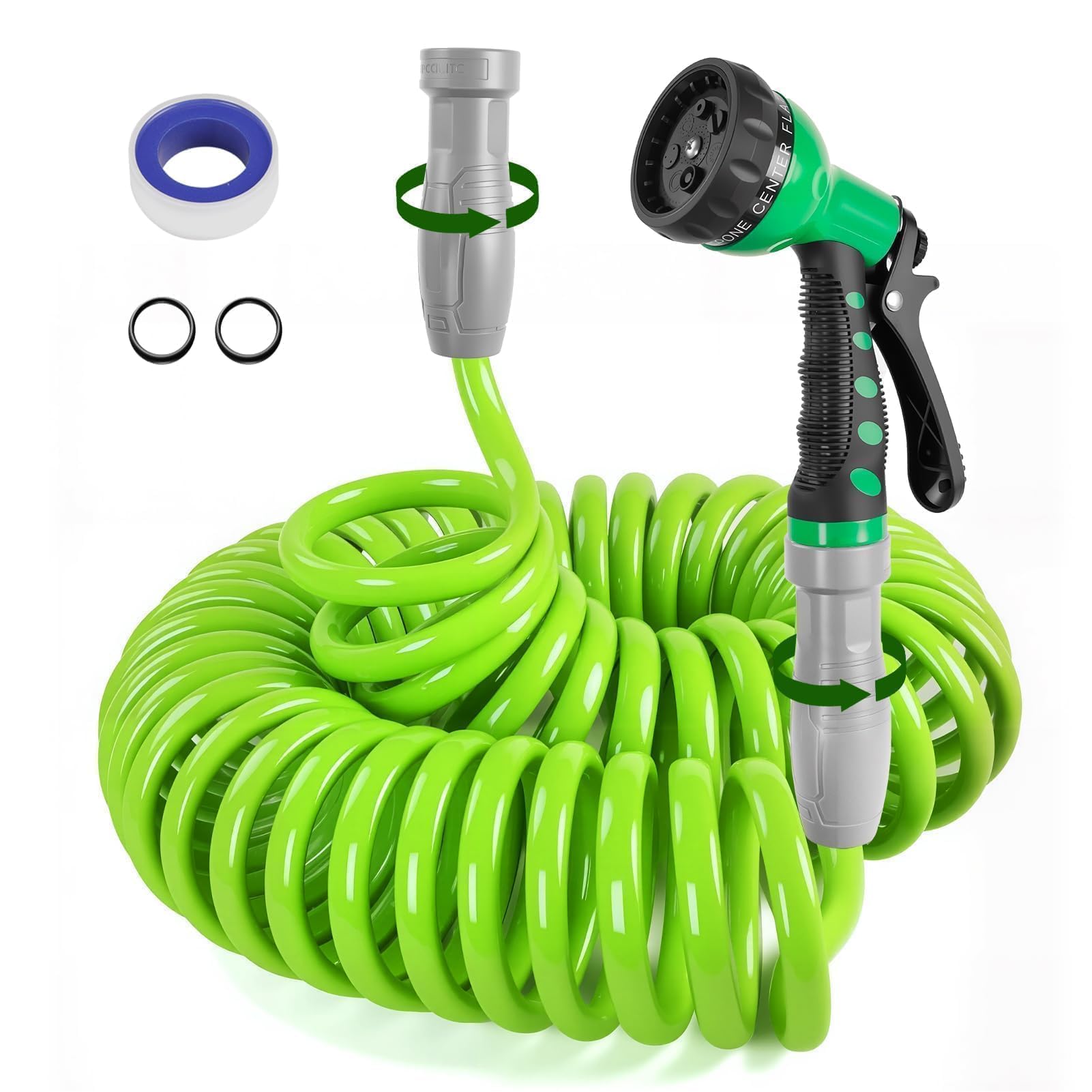 SPECILITE 1/2 Polyurethane Coil Garden Hose 50 FT