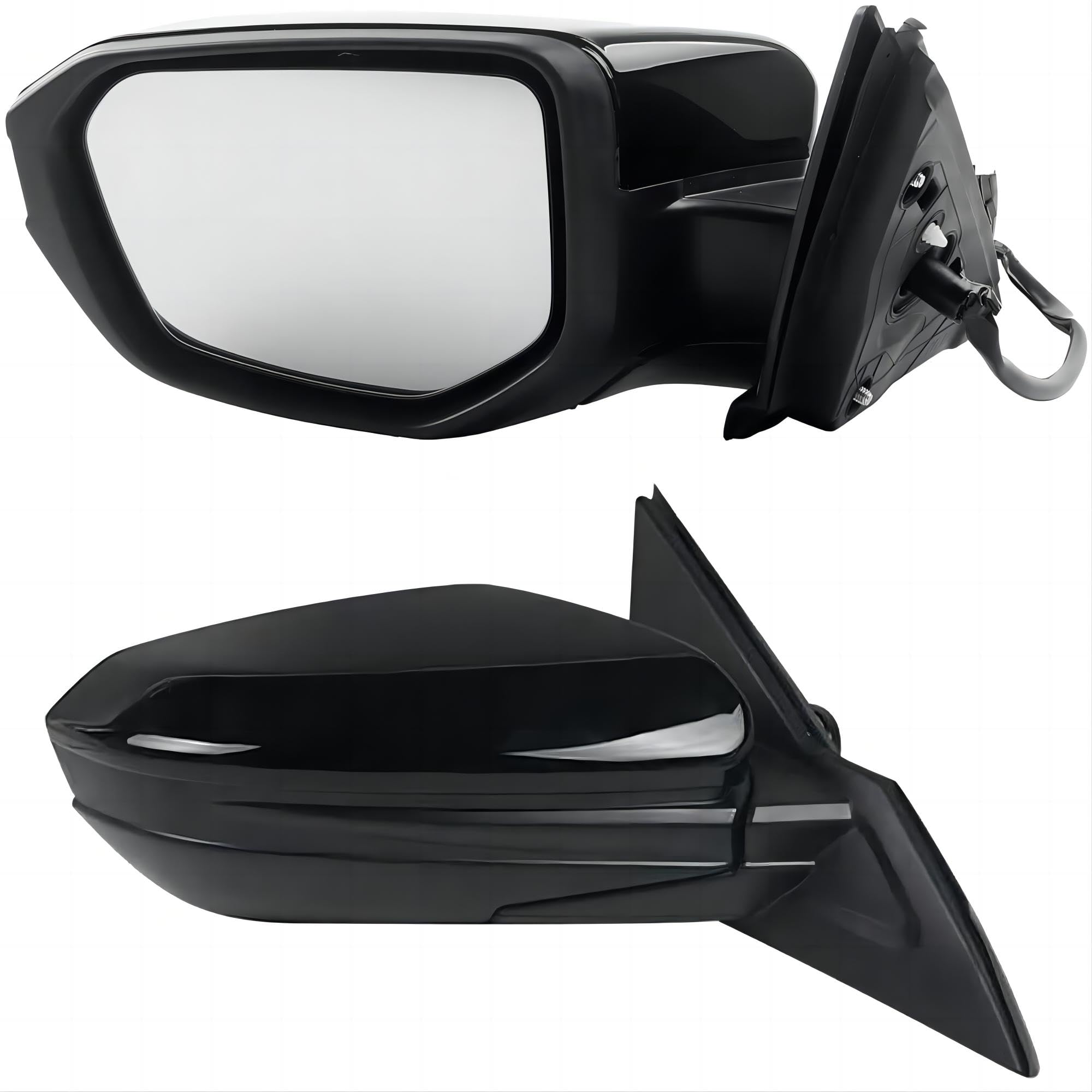 Passenger Side Mirror Mzorange 11-Pin Right Side Mirror For Honda Civic Sedan 2016-2021 - Power Fold, Heated, Power Adjustment, Glossy Black 2015 Honda Civic Passenger Side Mirror