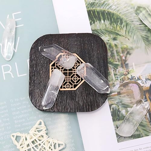 Miniatura 3 de Puntos de cristal de cuarzo transparente natural pulidos, cristales y piedras curativas de cuarzo a granel para Wicca, Reiki, energía curativa,