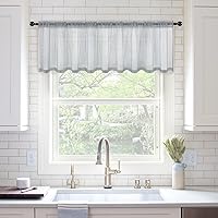 Vista 14 de MIULEE Cortinas de Media Ventana Transparentes con Bolsillo para Barra, Cortinas de Gasa Semitranslúcidas Extra Anchas para Ventana Pequeña, Cocina