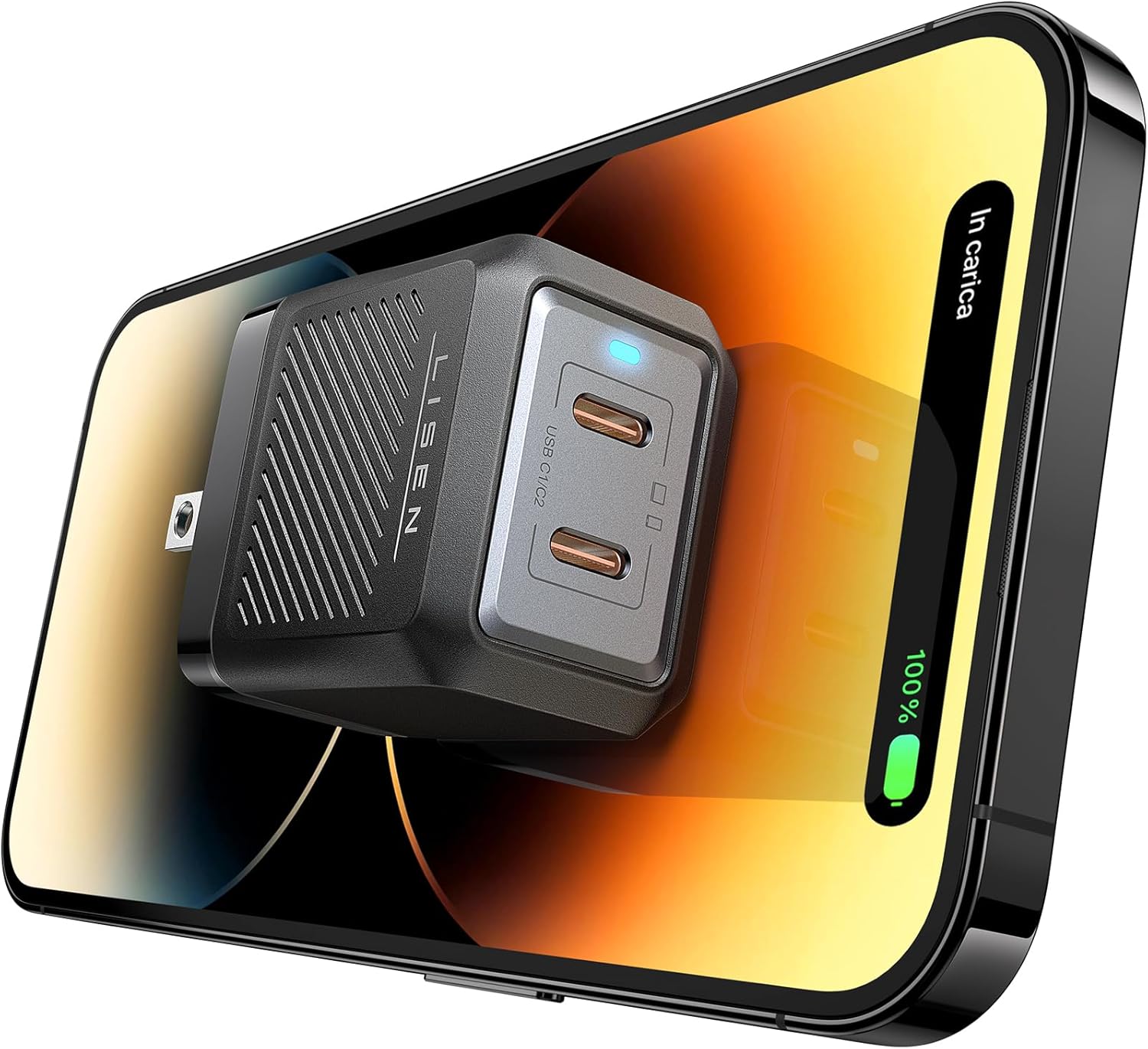 LISEN 40W iPhone Charger Block,USB Wall Charger Compatible with iPhone 15 14 13 12