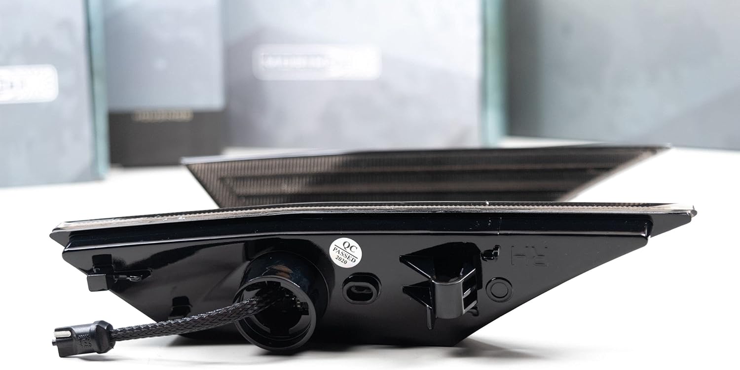 Morimoto XB LED Bumper Side Markers, Smoked Housing, Fits Honda Civic (16-20), Plug and Play Assembly, Easy Install, Front Amber LED Lights (1x LF71110D-1)