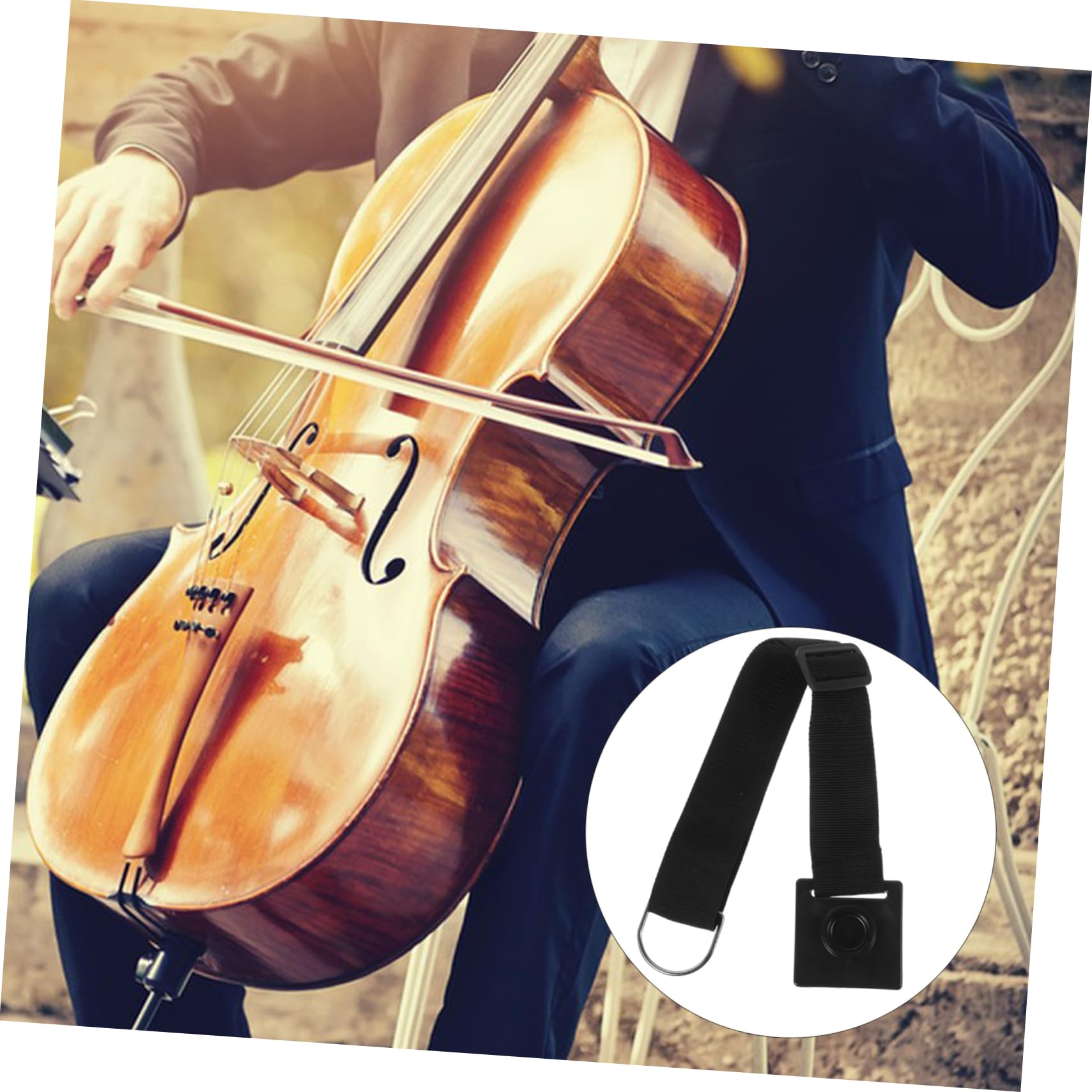 OFFSCH Cello Endpin Rest Non Slip Anchor Stopper for Cello Durable Metal Nylon Material Portable Instrument Accessory for Cellists Random Style