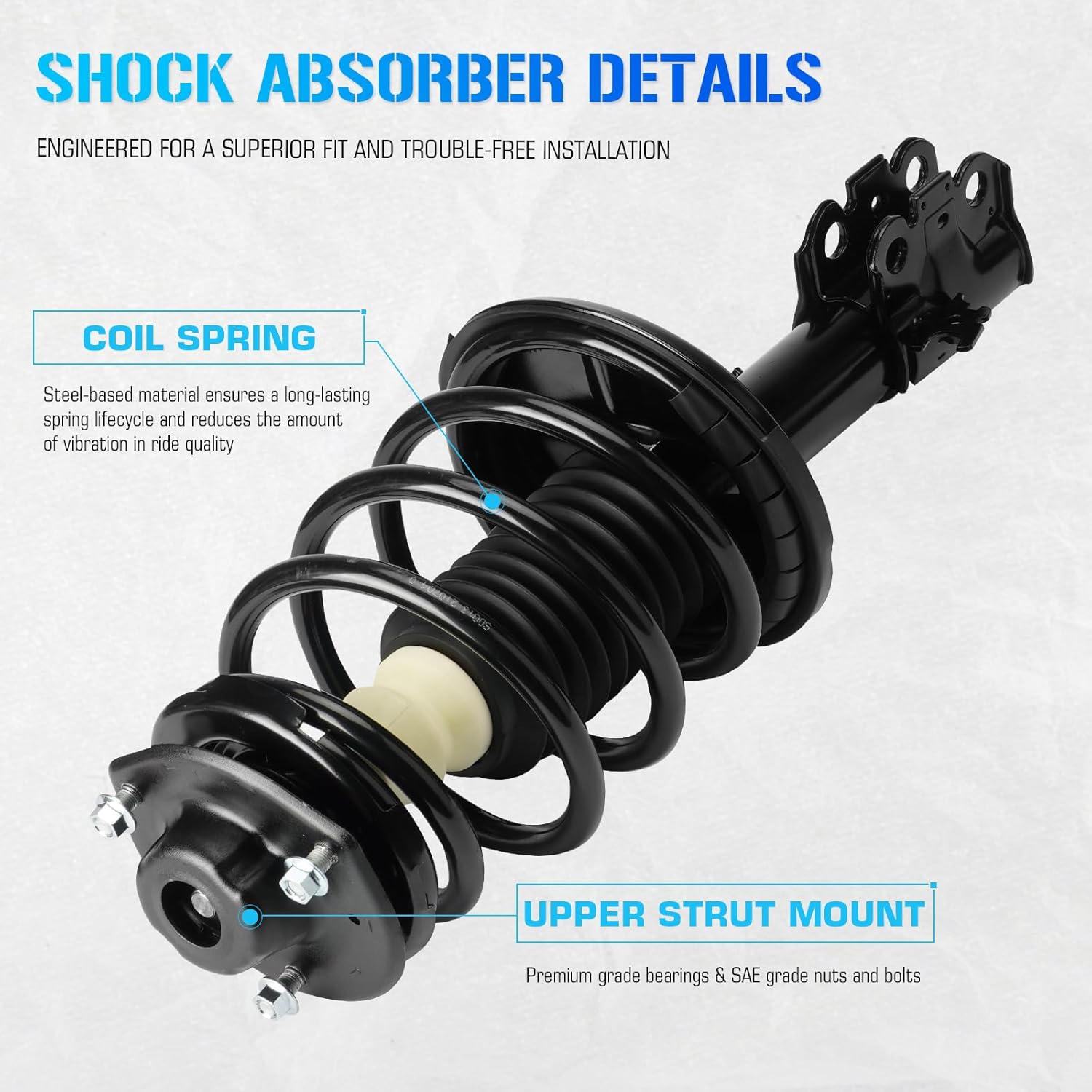 Front Struts w/Coil Spring & Sway Bar Links for 97-01 Lexus ES300 / 97-01 Toyota Camry / 99-03 Toyota Solara 3.0L / 97-03 Toyota Avalon, Shock Absorber Assembly Replace 271678 271679 K90311 K90312