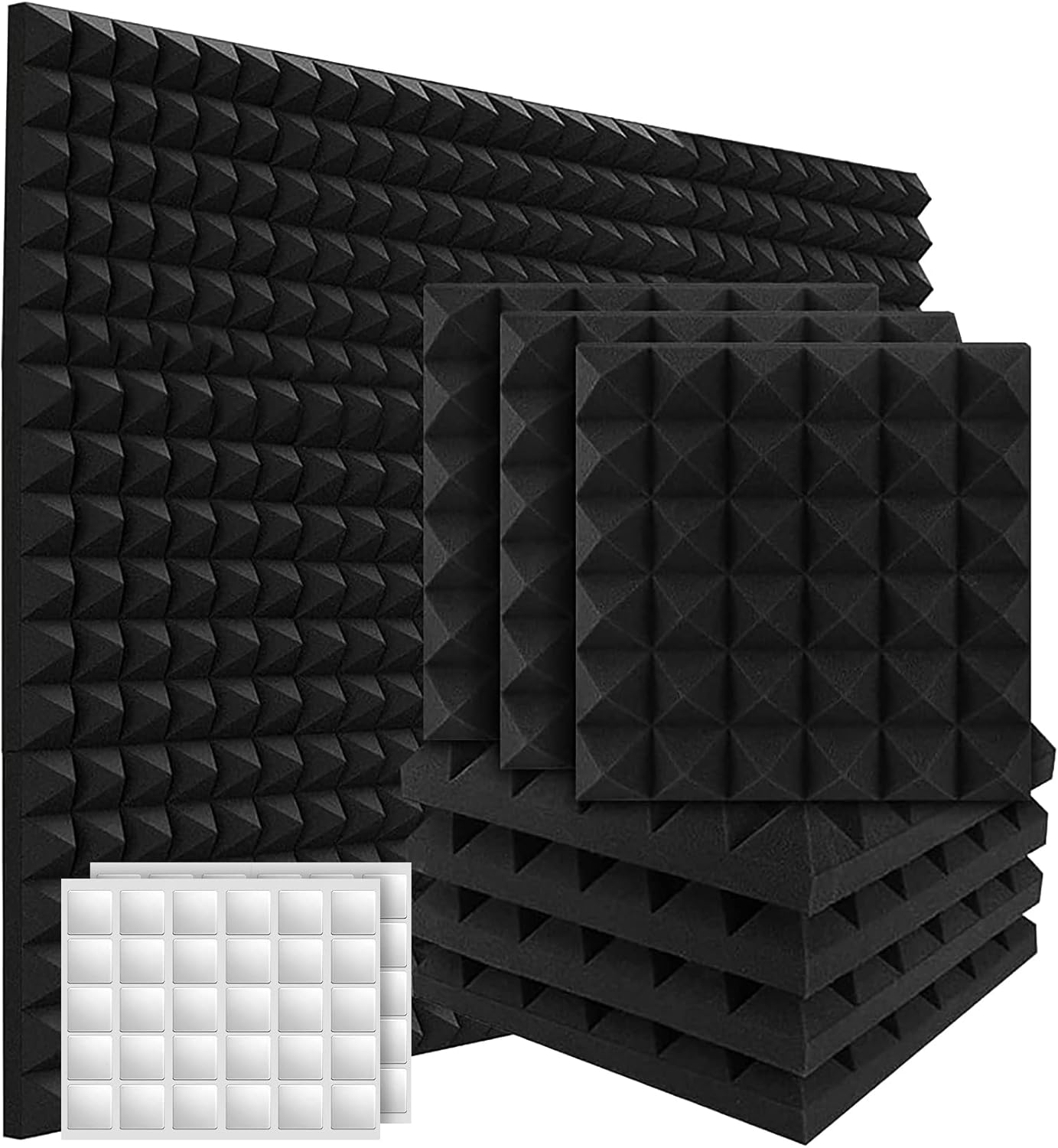 Acoustic Foam 2" X 12" X 12" Orcust 24 Pack Sound Proofing Panels with