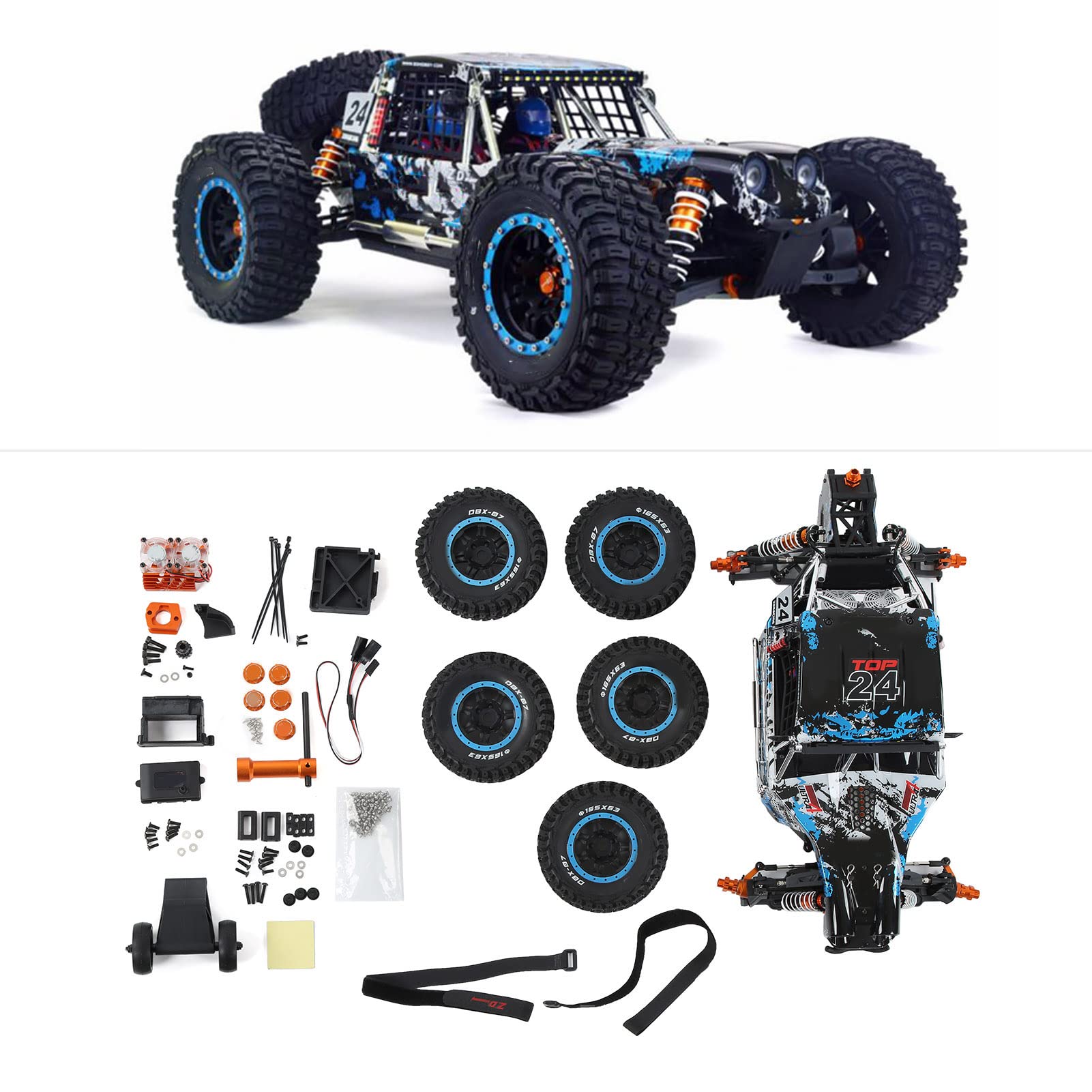 Symulacja Mavaol RC Elektryczny samochód terenowy 4WD Mocna przyczepność Skala 1/7 Szybki model ciężarówki terenowej