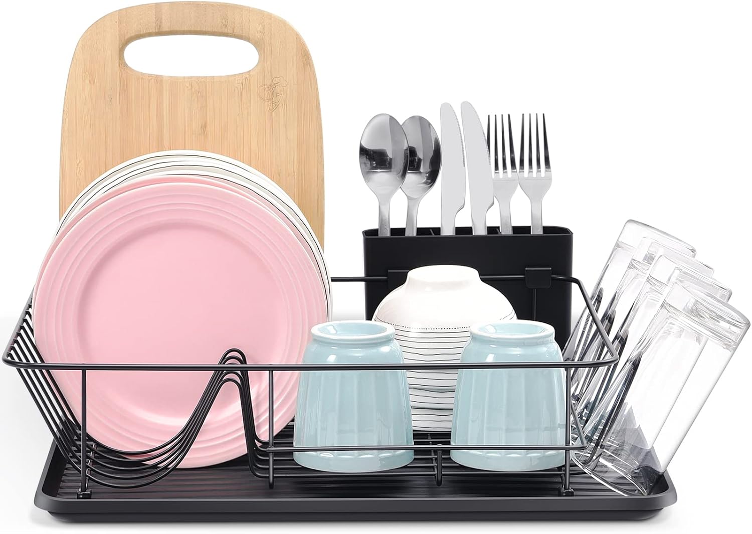 TOOLF Dish Drying Rack, Large Capacity Dish Rack, Dish Drainer with