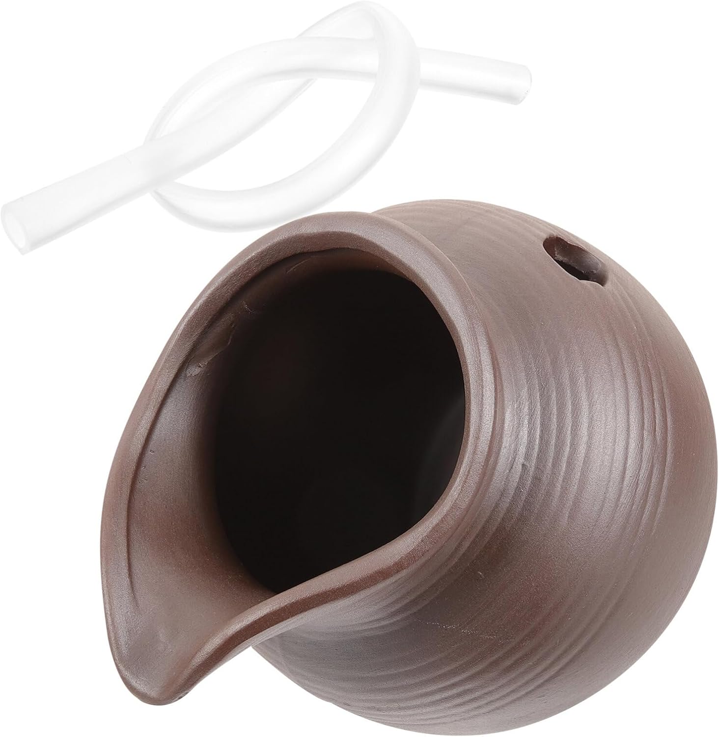 HANABASS Outdoor Garden Water Fountain Ceramic Pot Vase Cascading Floor-standing Fountain Waterfalls for Garden Patio Backyard Relaxation Decking Decor 15x12cm