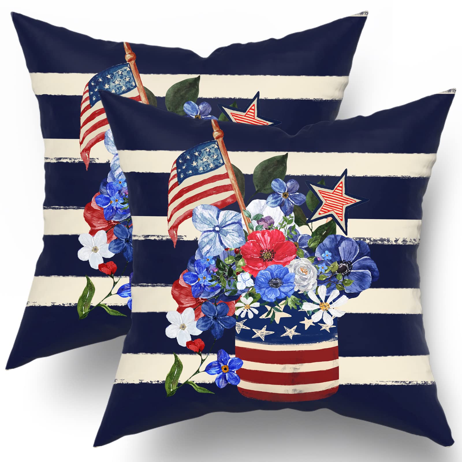 4th Of July Pillow Covers 18x18 Set Of Patriotic Desertcart INDIA