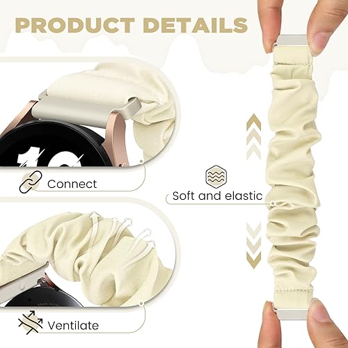 Miniatura 2 de FTYQUEE Scrunchies - Correas de reloj compatibles con correas de reloj de 0.630 in, 0.709 in, 0.748 in, 0.787 in, 0.866 in, correa de repuesto de