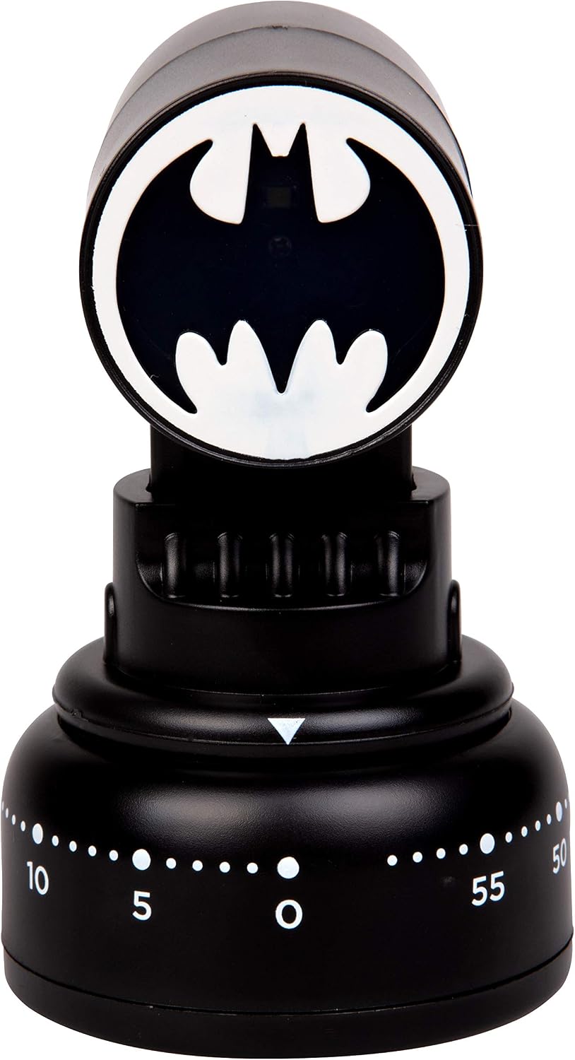 Batman Kitchen Timer - Bat Signal Lights Up When Time is Done - Cook Like a Super Hero - Great DC Justice League Gift for Men and Women
