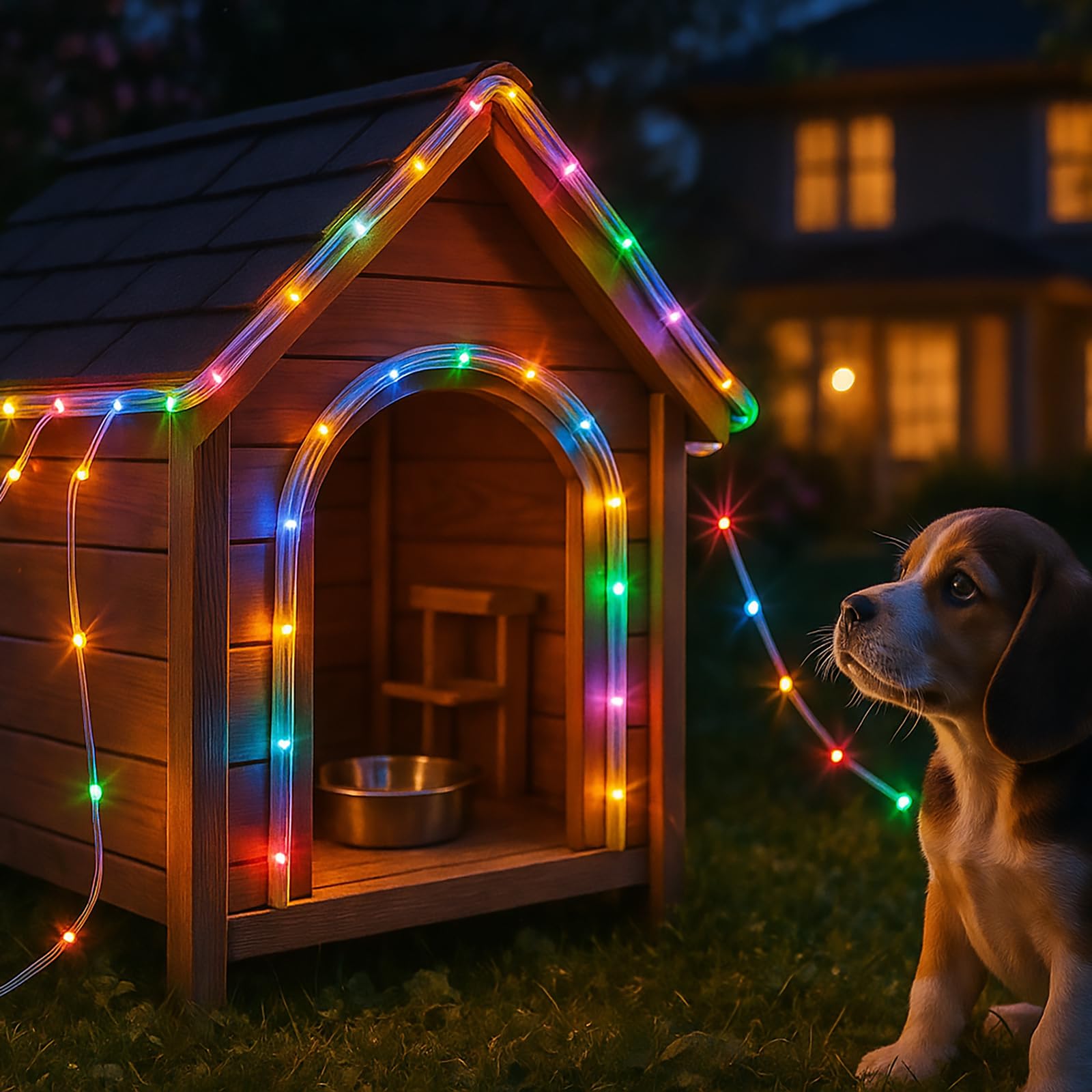 HAHOME 99Ft LED Rope Lights Outdoor,18 Color Changing String Lights Plug in with Remote, IP68 Waterproof 300 Led Easter Lights for Patio, Garden, Christmas, Party Decorations