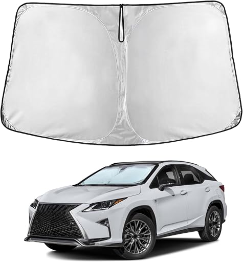 EcoNour Windshield Sunshade Compatible for Lexus RX 350 450h 2023-2025 2026 | Sun Visor for Front Windshield & Window Sun Shade Cover, UV Heat Blocker & Protector, Car Accessories