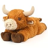 Cuckool Bull Stuffed Animals, Microwavable Stuffed Animals Adorable Fluffy Bull Plush for Warmth & Comfort, Heatable Coolable Lavender Scent Toys, Cute Soft Plushies Gift for Kids Boys Girls & Adults