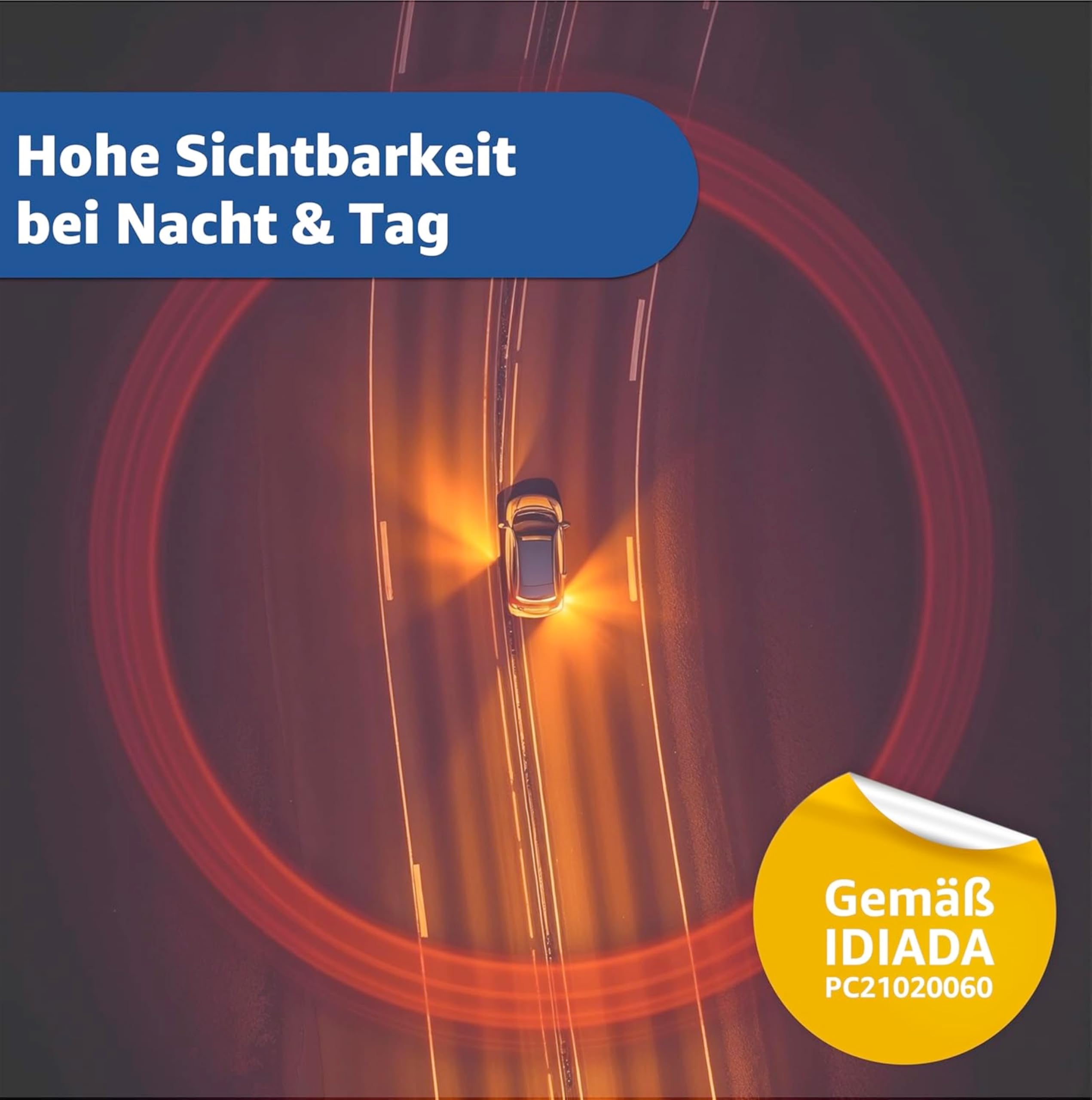 3 in 1 Auto & PKW Erste-Hilfe-Kit 2026 EN ISO 20471 V16 Warnleuchte Verbandskasten Warnweste Pannenset