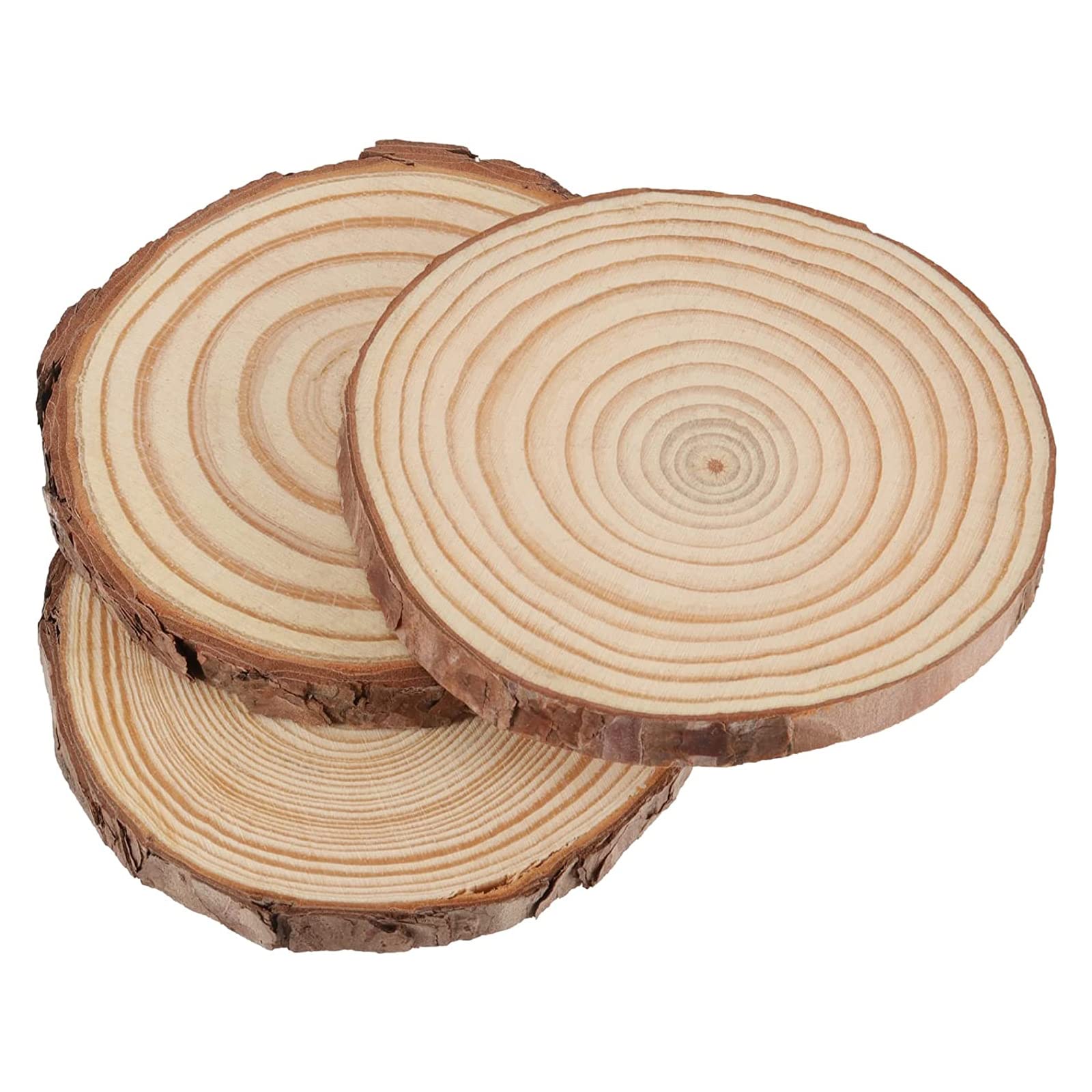 HAKZEON 30 PCS 9-10 cm Natural Wood Slices - Image 4
