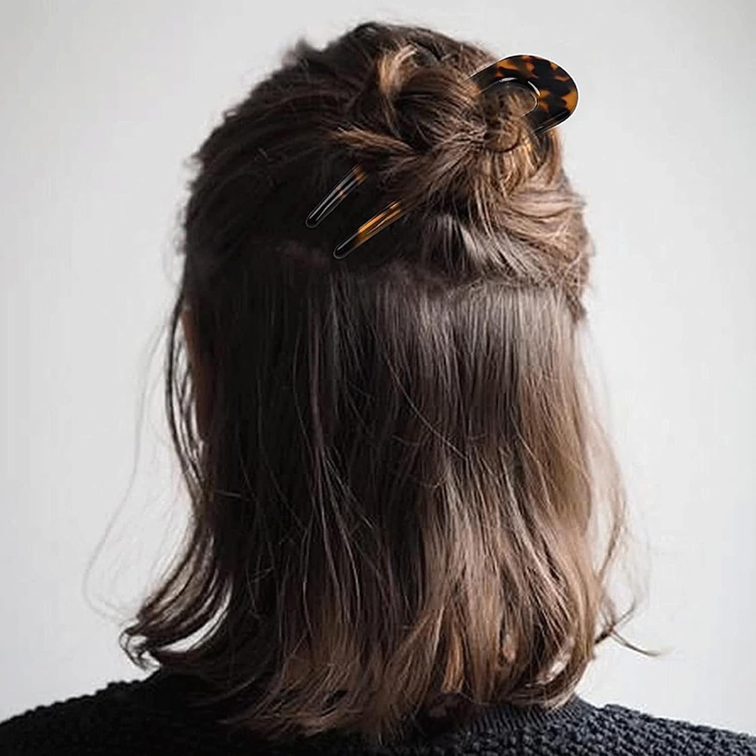 10PCS French U Shaped Hair Updo Sticks, Colorful Hair Forks, Tortoise Shell Hair Pins, Vintage Hair Pins, Elegant Hair Barrettes Accessories for Women, Headwear Styling Tools for Women image 5
