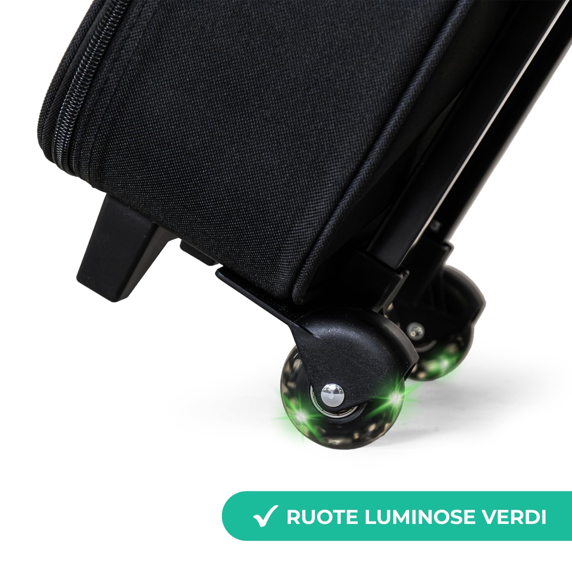 NoBoringSuitcases.com® Valigia Per Bambini Personalizzato Con Un Nome 48x31x19 cm Bagaglio Ultraleggero Trolley A Mano Rigidi LED Ruote Da Viaggio - Ragazze - Ballerina - Elfo - Fata