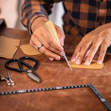 Leather Sewing Kit Leather Repair Kit Leather Tools Leather Working Tools Leather Working Kit Leather Needle and Thread Leather Needles Hand Sewing for DIY Leather Sewing Repair Craft 30 Pcs