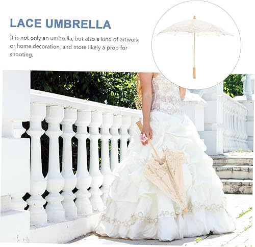 Miniatura 5 de VALICLUD Paraguas para decoración de boda, sombrilla japonesa, accesorios de boda, decoración victoriana, sombrilla nupcial, sombrilla de encaje
