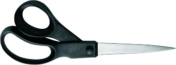 Fiskars Household Scissors, Length 21 cm, Quality Steel/Synthetic Material, Essential, Black, 1023817