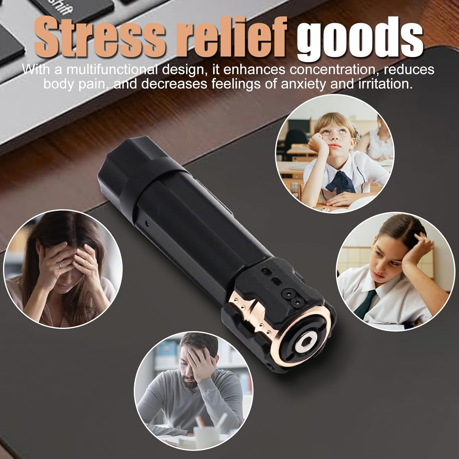 Fidget Slider Metall, Fidget Toys Erwachsene für Autismus ADHS | Anti Stress Push Slider, Metall Magnetisch Gadget, Ein klares Geräusch, Office Stress Relief für Freund und Familie