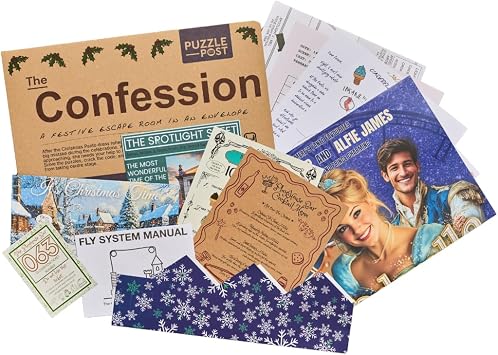 Festive Escape Room In An Envelope | Perfect For Christmas Games Night | Escape Room In A Box | Puzzle Mystery Game - The Confession