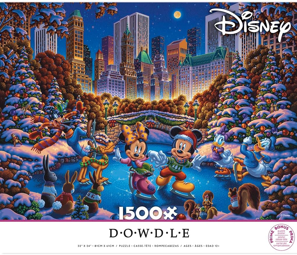 Ceaco - Disney - Dowdle - Mickey and Friends - Skating in Central Park - 1500 Piece Jigsaw Puzzle