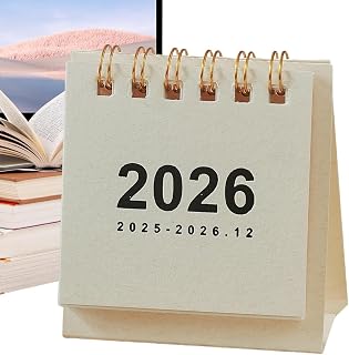 小型卓上カレンダー | 12ヶ月 卓上カレンダー - 日別計画用紙 年間整理プランナー オフィス文房具 学校 教室 自宅 寮向け