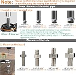 YUPEZOP Stem Caster Wheels Heavy Duty with Brake Casters Set of 4 (3 inch, 1/2""-13x1""), 3scw12