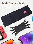 Silicone Car Phone Holder, Adjustable Phone Mount Holders for Your Car Headrest Compatible with iPhone 17 16 15 14 13 Pro Max and other 3.5 - 7 Inch Cell Phones Mount for Kids in Back Seats - Black