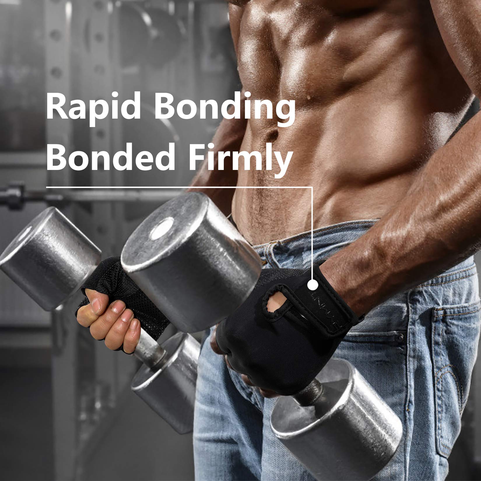 ZEROFIRE Workout Gloves for Women Men - Weight Lifting Gloves with Full Palm Protection & Extra Grip for Women Gym, Weightlifting, Weight Lift, Rowing, Exercise, Sport, Cycling: A5-Black Small