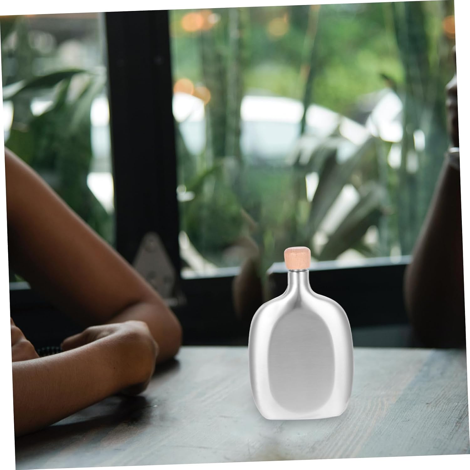 Veemoon Stainless Steel Drinking Flask Portable Liquor Holder for Camping and Outdoor Use Material Compact for for Wine Water and Tea