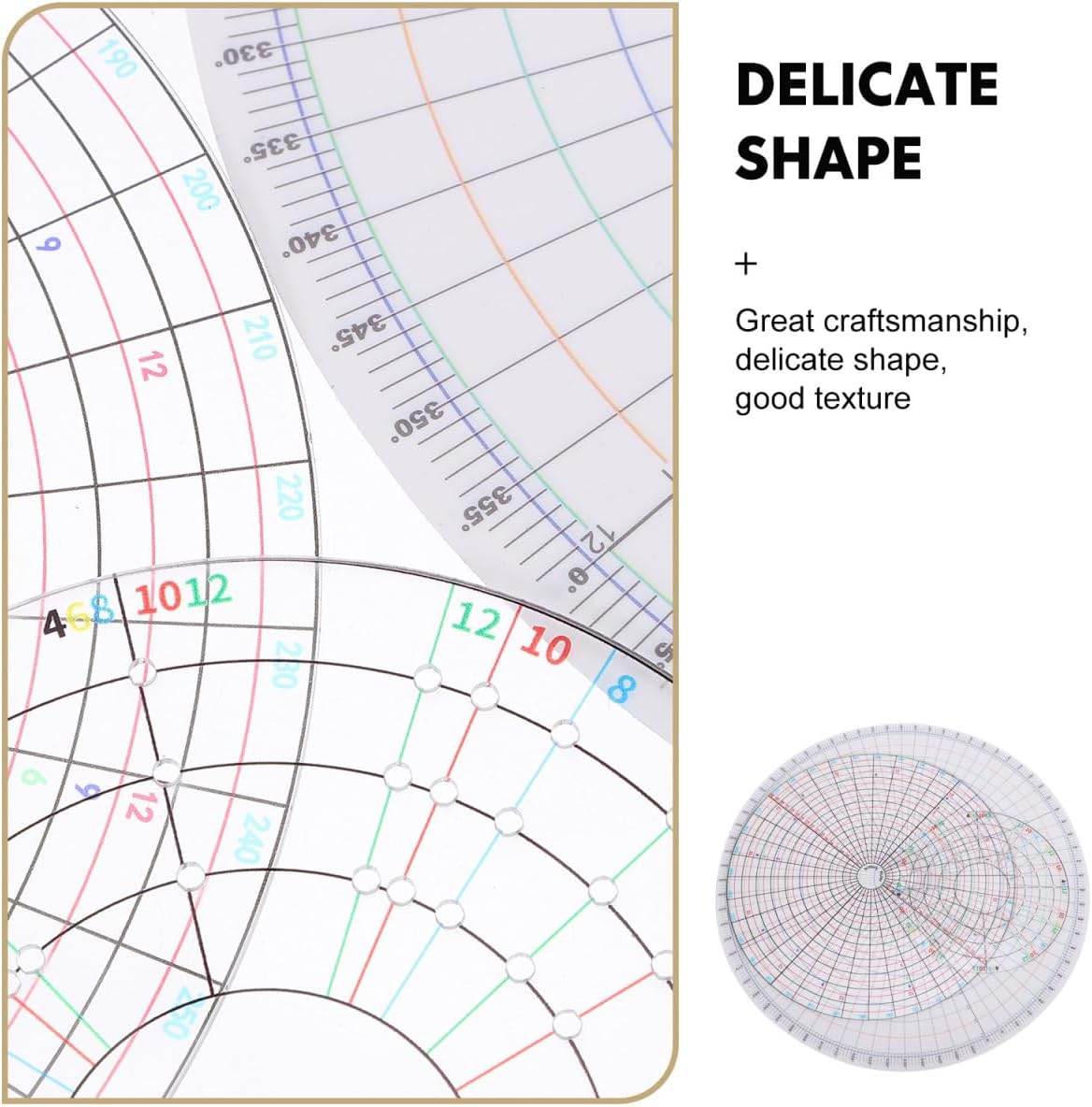 Operitacx 3-Piece Acrylic Pottery Divider Templates for Clay Circle Layout