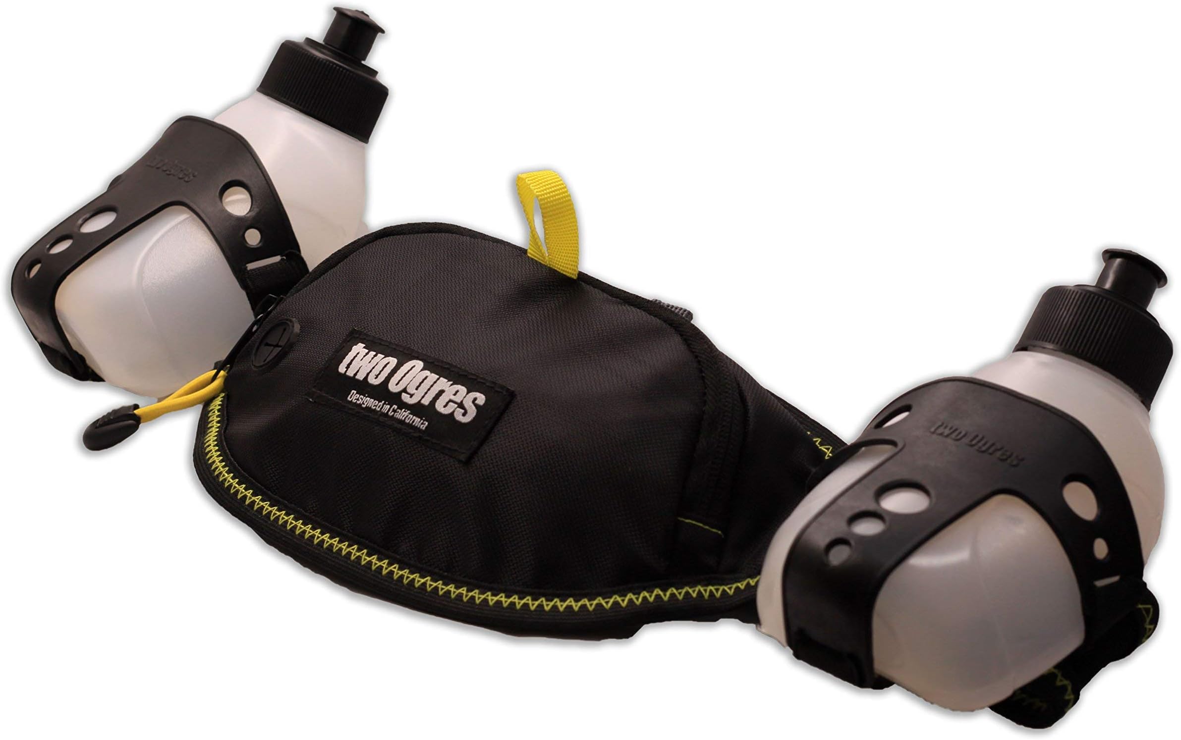Running Hydration Belt with Two 10oz BPA Free Leak Proof Bottles, Pouch Fits Oversized Phones (iPhone 6/6s Plus, Samsung Galaxy S6 Edge+)