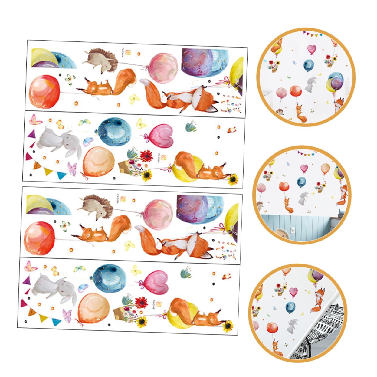 Hemobllo 8 Juegos Pegatinas de Pared de Animales Adhesivos Decorativos para Habitaciones Infantiles y Guarderías Creativo Pegar y Remover