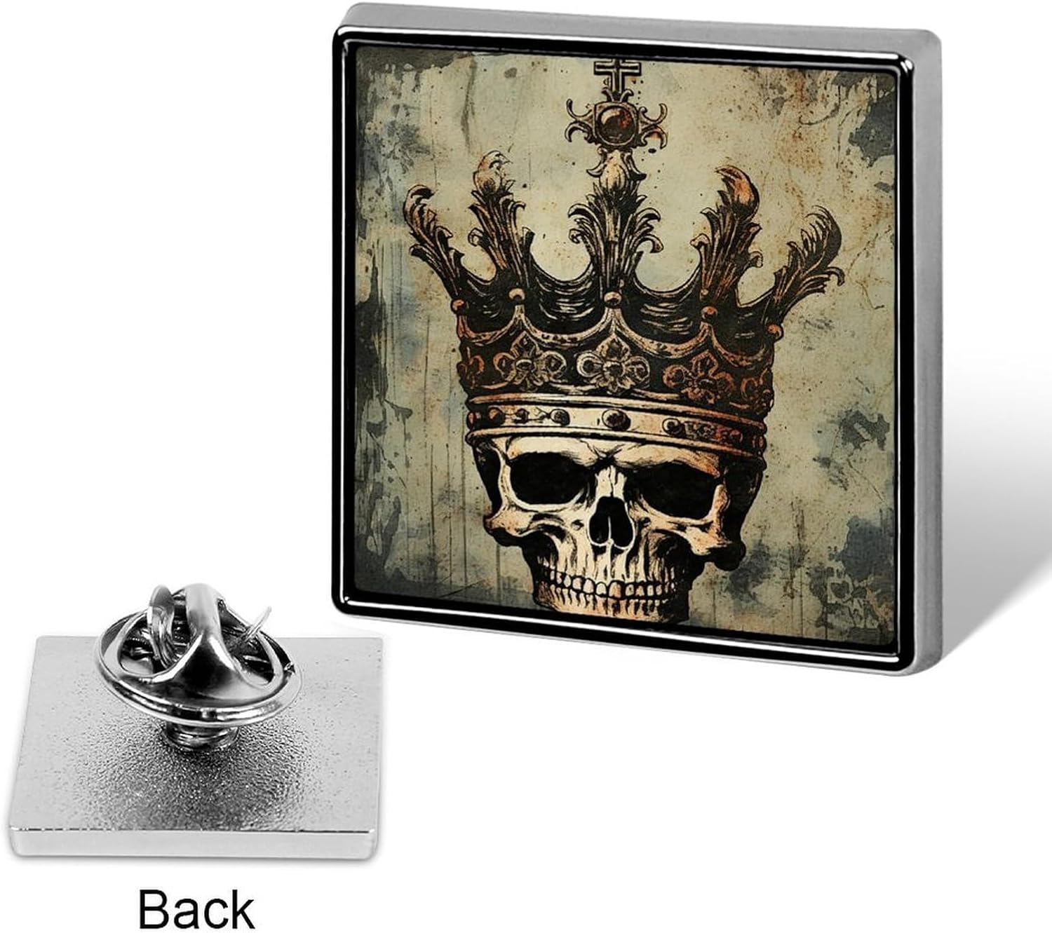 Personalized Button Pins Metal Square Badge Aesthetic for Decoration image 3