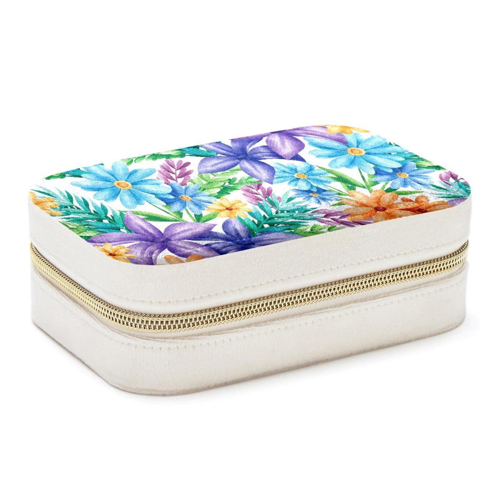 Boîte à bijoux de voyage cadeau de demoiselle d'honneur original au motif floral