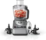 Ninja Professional Plus Food Processor 850-Watts With Auto-iQ Preset Programs Chop Puree Dough Slice Shred With a 9-Cup Capacity and a Silver Stainless Finish (BN600C) - Canadian Version