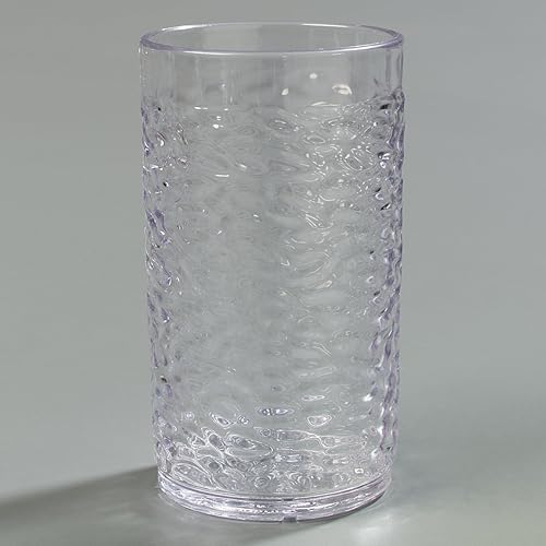 Miniatura 14 de Carlisle FoodService Products Vaso de plástico Pebble Optic Pebble para restaurantes, catering, cocinas, plástico, 10.9 onzas, transparente,
