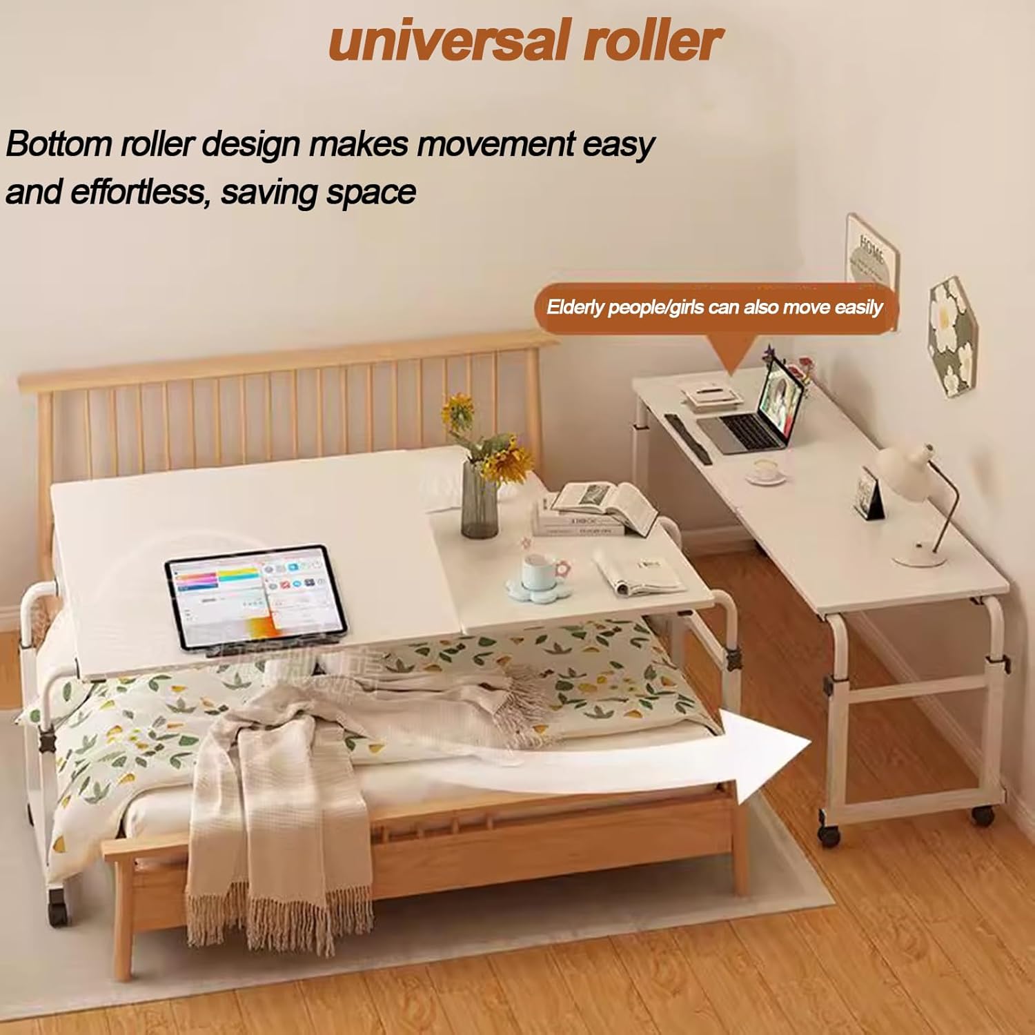 高さ調節可能 ベッドサイドテーブル ソファーテーブル, 角度調整可能