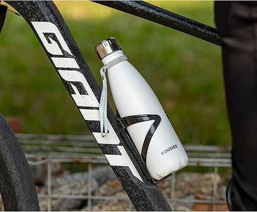 Miniatura 2 de koodee Botella de agua aislada, paquete de 2 botellas de agua de acero inoxidable de doble pared al vacío, botella térmica de viaje a prueba de